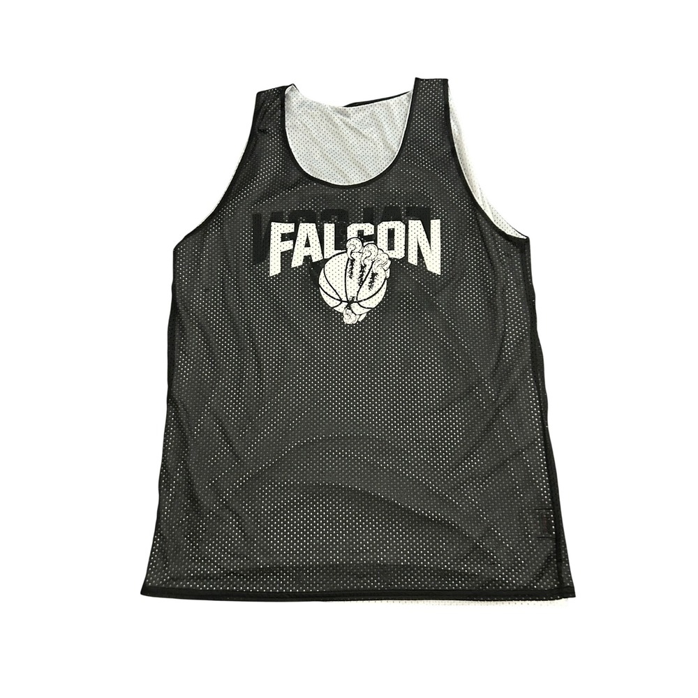 VTG Sport Basketball Jersey Mens XL Black White Excellent Reversible Falcon 52